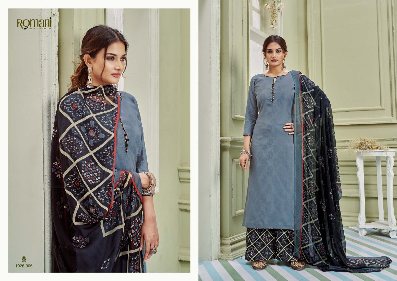Romani Didaar Jam Cotton Printed casual Wear Designer Dress Material Collection